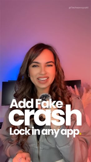 Yukti Arora | Tech | AI | Career on Instagram: "Add fake crash lock in any app😉 Steps👇 1. Download the ‘App Lock’ app – Only available on Android. Open it and tap the ‘Lock’ icon to activate the service. 2. Choose which apps to lock – Tap the ‘+’ icon, select the apps you want to keep private (like WhatsApp, Instagram), then confirm by tapping the ‘+’ icon again. 3. Set your password – Go to Settings > Password Settings > Password, and create a secure PIN. 4. Activate the fake cr