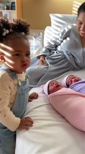 Toddler Meets Twin Sisters — Cutest Chaos Ever 🤍