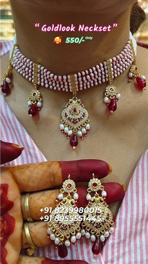 Gold-look Rajwadi Neckset | New Trending Neckset #jewellery #necklace #new #rajputijewellery #shorts