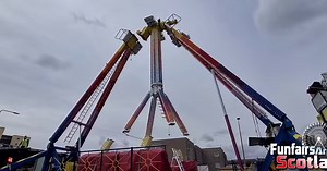 Horne's Pleasure Fairs Freak Out going up at the Kirkcaldy Links Market earlier in the year. | Funfairs Around Scotland