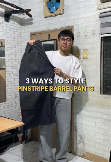 3 Stylish Ways to Wear Pinstripe Barrel Pants