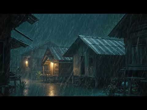 Heavy Rain All Night Long | White Noise Therapy for Insomnia ASMR