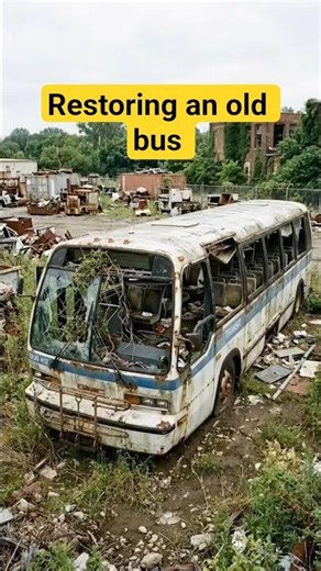 Rust to Riches: Epic Vintage Bus Revival #shorts