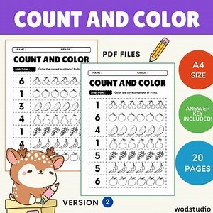 Count and Color Worksheets V2