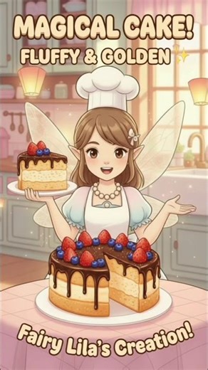 Watch Fairy Lila Bake a Magical Cake That Glows with Joy😱