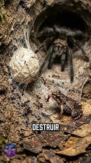 The spider that keeps a frog as a pet #reels
