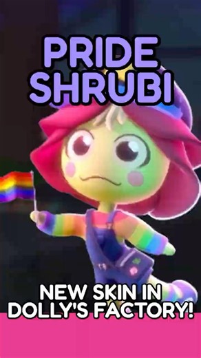 🍄 SHRUBI PRIDE SKIN IN DOLLY'S FACTORY! #dollysfactory #roblox #shorts