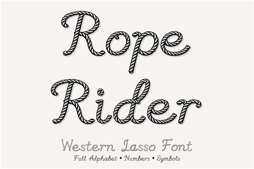 Rope Font SVG OTF - Rope Rider Font, Cowboy Rope Alphabet, Western Lasso Letters, Cricut, Procreate Font - Etsy Canada