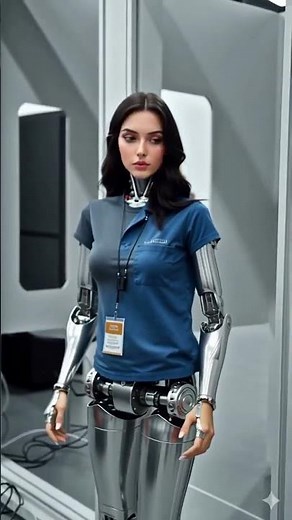 AI Cyborg Assistant Activated in High-Tech Lab 🤖⚙️