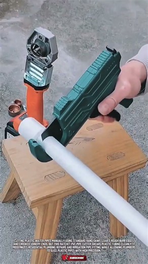 Clever PVC Pipe Cutting Tool: Fast Ratchet Shear for Plumbing Work! #ToolHolder