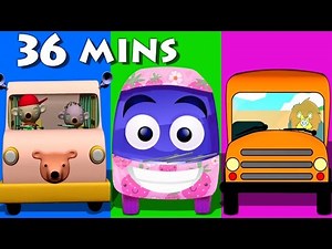 Wheels On The Bus Nursery Rhymes Compilation | All Versions of Bus Songs by Rhymes Hero