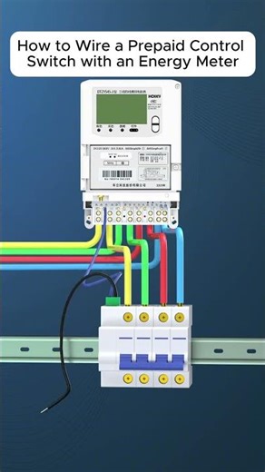 How to Wire a Prepaid Control Switch with an Energy Meter #electricaltips #electrician #electrical