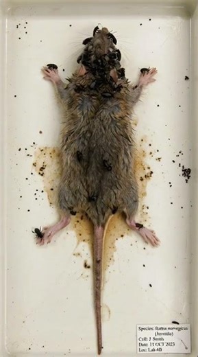 Juvenile rat, Decomposition Time-Lapse | From Specimen to Skeleton#timelapsebiology#decomposition