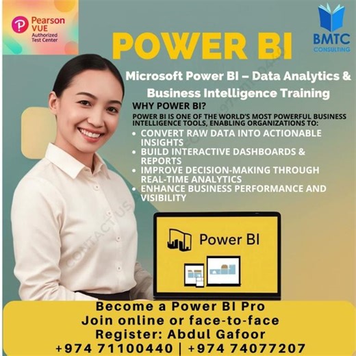 Power BI Course at BMTC Qatar | Boost Your BI & Analytics Skills Master Power BI