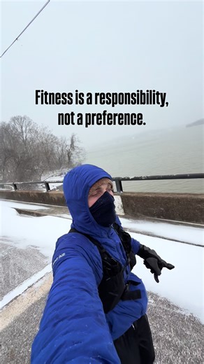 Fitness is a responsibility, not a preference. Stop negotiating with yourself. Weak men allow their feelings to dictate their action. Strong men show up even when they don’t feel like it. #fitness #marathontraining #sub330marathon #runner #wintertraining