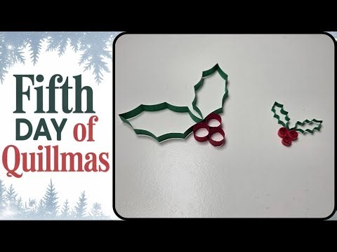 Make these open quilled Christmas Holly in minutes in this step by step tutorial.