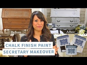 Chalk Finish Paint® Secretary Makeover | Before and After On An Antique Desk | Amitha Verma