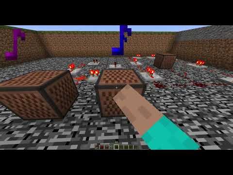 Noteblock Music! Minecraft Flatworld-Village #3 [𐎎𐎊]