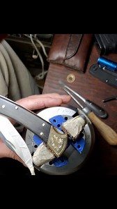 Freehand engraving scrollwork on a Buck Model 110 Folding Hunter. #Buckknives #buck110 #ghostown #custom #knives #engraving #engraved #freehand #art #artwork #artist #smallbusiness #familybusiness #imyourhuckleberry #brass #legacy #heirloom #artifact #edc #knifemaking #artknife | Ghostown Custom Knives