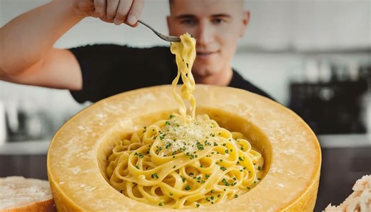Inside the $2,500 cheese wheel used to finish fresh pasta
