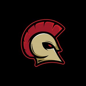 Spartan Helm Logo Design-Vektor. Spartan Logo Vorlage