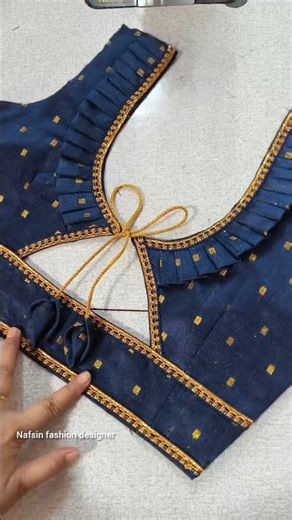 designer blouse back neck design cutting and stitching full tutorial #blouse #backdesign