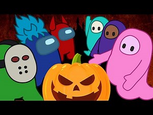 Among Us vs Fall Guys | Halloween Animation