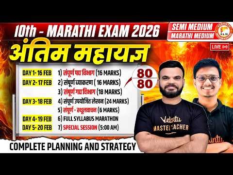 Marathi Grammar Complete Schedule Class 10 | Day Wise Complete Plan 10th Maharashtra Board