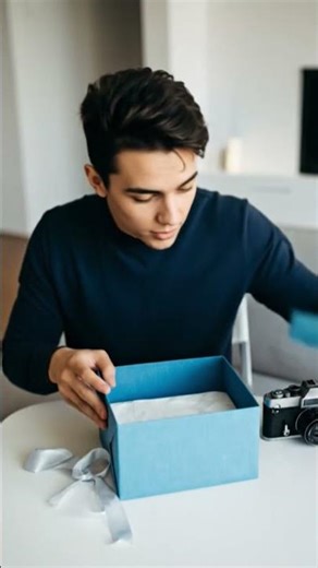 camera testing and open gift animation video