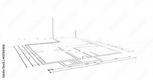 haus animation, home construction from cad plan, lines draw a house, aufbau animation, motion design, interaktive konturen und outlines, linien und striche, bewegte skizze, architektur bauwerk