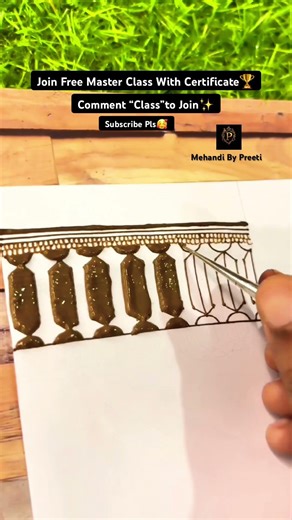 Beautiful Mehndi Border Designs | Easy Border Mehndi Tutorial | #shortsfeed #mehendidesign #mehndi