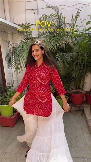 Palazzo understood the assignment 🙈💕 #explore #cabincrew #ethnicwear #youtubeshorts #viral