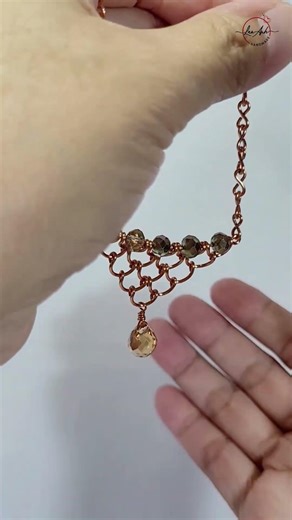 Fish scale necklace - Free tutorial video link above the title #shortsvideo #wireworks