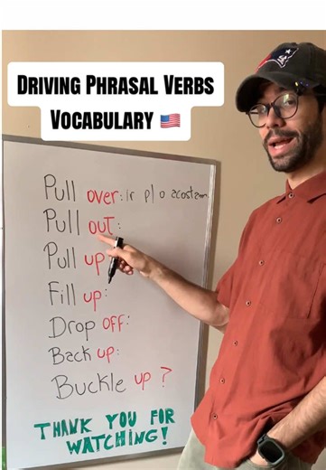 Driving Phrasal Verbs 🇺🇸 #englishlearning #ingles #english