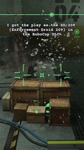 I got the play as the ED-209 (Enforcement Droid 209) in the RoboCop DLC #robocop #shorts #gaming