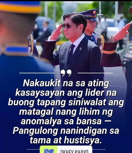 PBBM LEGACY❤️🇵🇭✌️ It is recorded in Philippine history that PBBM courageously and resolutely exposed the anomalies and corruption in the DPWH involving high-ranking government officials, including some Senators and Congressmen. The bravery shown by PBBM to curb the thieves and those involved in questionable transactions and projects of DPWH is invaluable. It is another pride of the Marcos family, and earns high respect and dignity, especially as we are observed by different countries. Here, PB