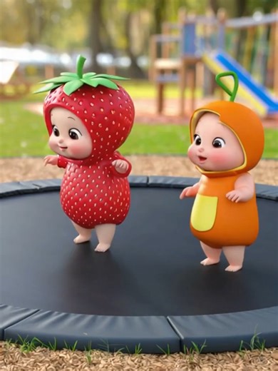 Jumping on a trampoline… fell down but still laughing 😭😂 #funnybaby #trampolinefun #cutemoment #laughtogether #fyp