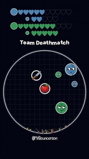 Bouncing Ball Arena --- Team Green VS Team Blue