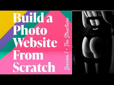Creating a Photo Website From Scratch Session 1 - Setting up front page with images and navigation