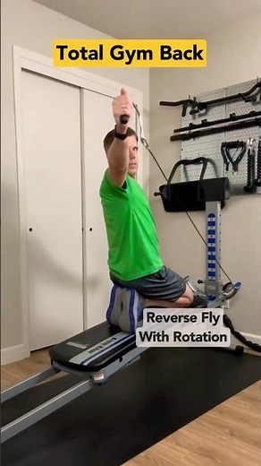 PART 3: Back exercises on Total Gym - reverse fly rotation, cable row, iron cross #shorts #totalgym