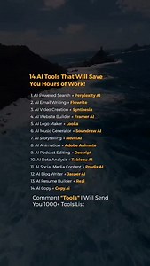 132 reactions · 39 shares | 14 AI Tools That Will Save You Hours of...