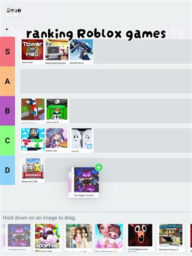 ranking Roblox games!