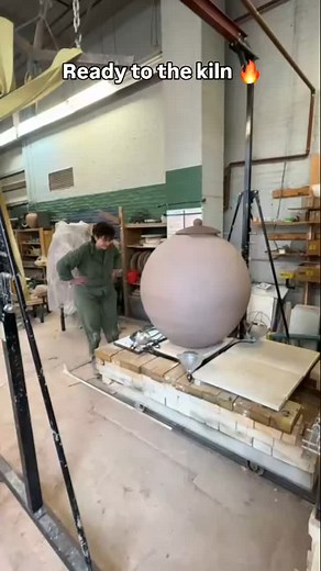 🤎 @bigpotgirl just finished loading this big baby and we're praying to the kiln gods for a smooth firing process. 🔥 Let me know in the comments if you'd like to see the pot after firing!🏺 #pottery #ceramics #kilnloading #excited #firingday #clay #monumentalart #firing #potters #artists #vermont #kilngods | Stephen Procter Studios