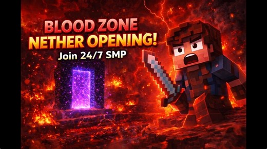 Minecraft Public Server (Java+pe) blood zone smp survival session 1