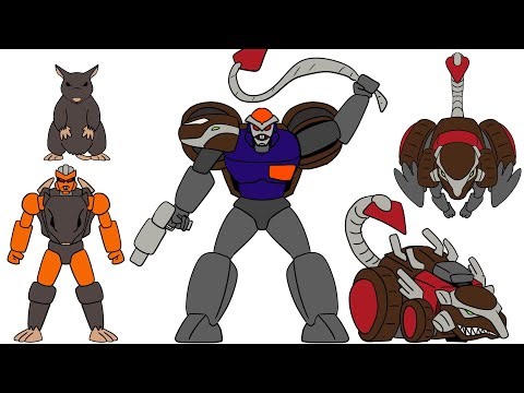 Transformers Beast Wars Rattrap / Transmetal Rattrap in 2d animation