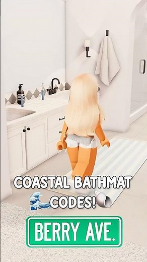 Coastal Bathmat CODES IDS For Berry Ave! 🌊✨ #berryave #berryavenue #robloxrp #roblox