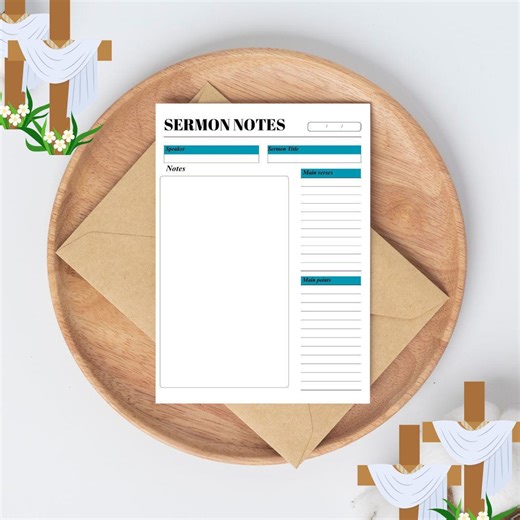 Sermon Notes & Daily Prayer Template Printable | Bible Study and Faith Planner Pages - Etsy