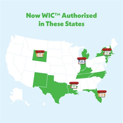Once Upon a Farm is now WIC™ authorized in FIFTEEN states! 🥳 We were the first line of organic, refrigerated baby food eligible under WIC™ with our cold-pressure processed (HPP) Fruit & Veggie Blends. Note: Only our baby food bowls (not our pouches) are eligible for WIC™ benefits at this time. Find them in stores with a Once Upon a Farm cooler on or near the baby aisle. 🔗 Learn more about WIC™ and our commitment to making healthy, nutritious baby food accessible to all: https://bit.ly/3veNhlB 