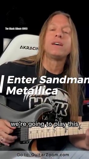 6.6K views · 180 reactions | Learn how to play Enter Sandman by Metallica with this lesson! 蘭 #guitarzoom #guitarist #guitarplayer #metallica #entersandman | Steve Stine Guitar | Facebook