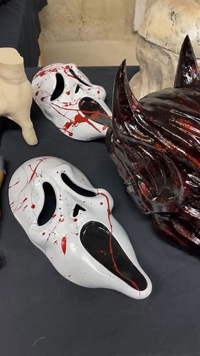 3d printed horror masks. #halloweenlife #fyp #fypage #xyzbca #halloween #horror #horrortok #horrormovie #horrortiktok #3dprinting #3dprint #michaelmeyers #horrorcharacters #kentucky #michigan #annarbor #washtenaw #halfwaytohalloween | Halloween Life